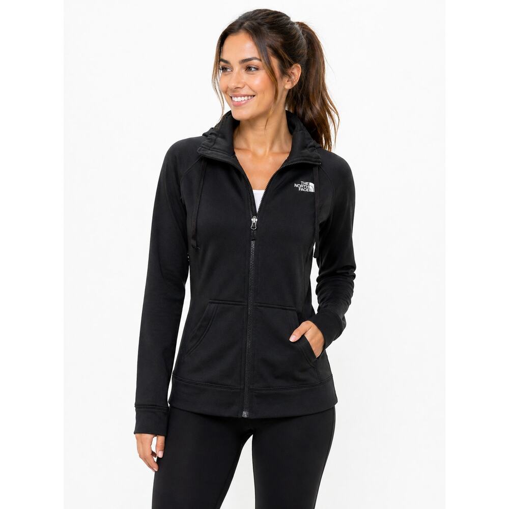 The North Face Apex Bionic Jacket Small Black Full Zip Softshell Fleece Lined